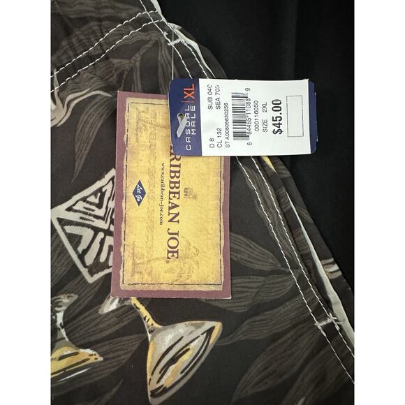 Caribbean Joe Men's Cargo Style Swim Trunks Mesh Lined Surf Shorts Pockets 2XL - Picture 3 of 8